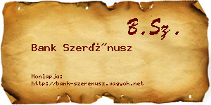 Bank Szerénusz névjegykártya